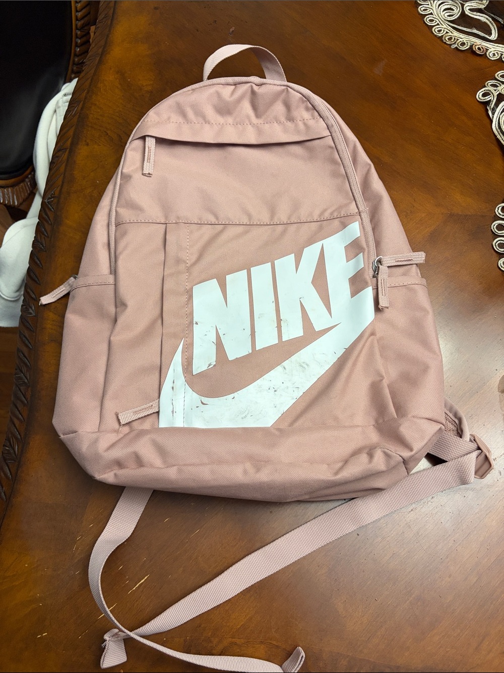 Nike Pink Girls' Backpack with White Swoosh